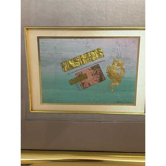 Merri Pattinian Original Mixed-Media Collage *Teal Charisma* - Picture 9 of 9